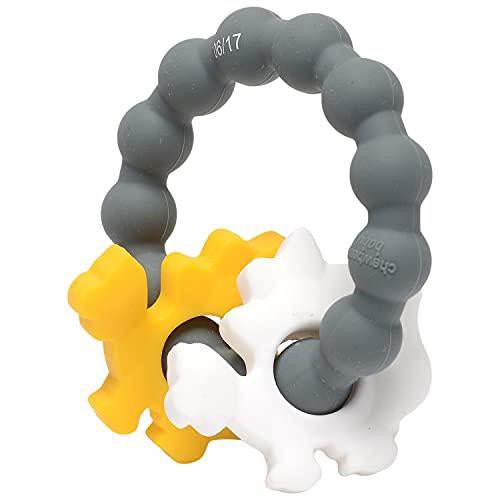 Chewbeads Central Park Teether - 100% Silicone Teething Ring for Infants, Babies & Toddlers - Textured Baby Silicone Teeth...