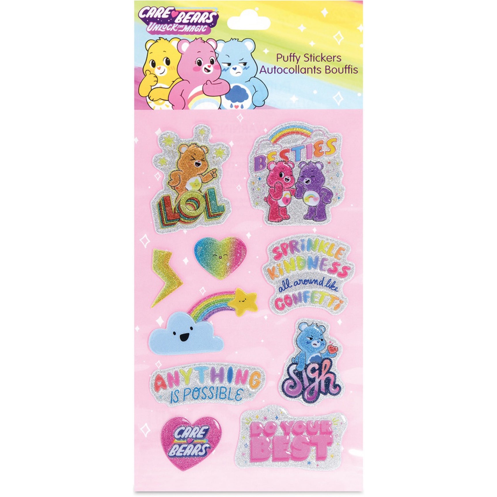 Care Bears unlock the magic puffy stickers