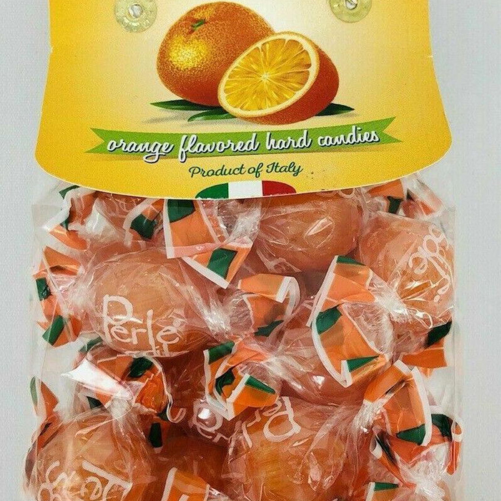 Caramelos Duros Sabor Naranja Perle Di Sole Importados de Italia