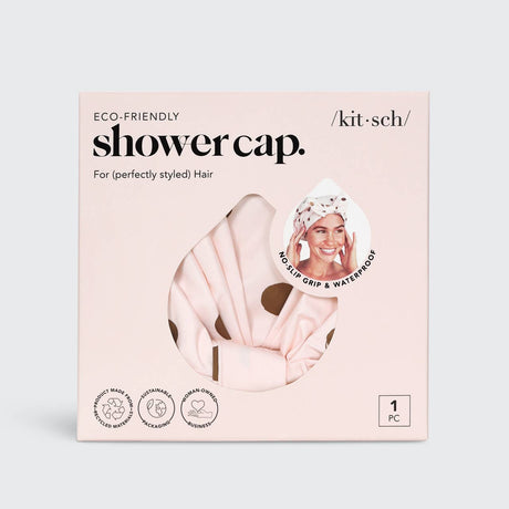 Luxury Shower Cap - Blush Dot - Image 4