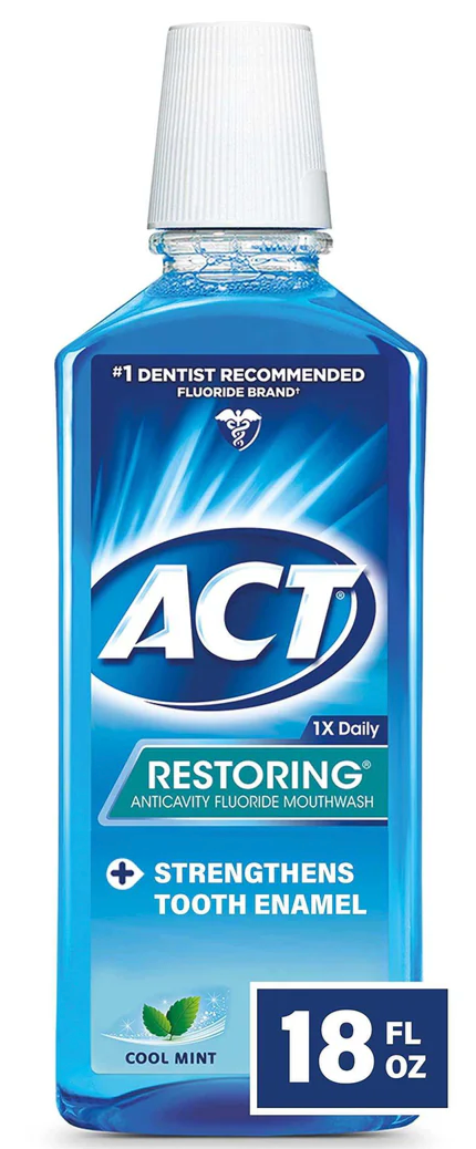 ACT Restoring Anticavity Fluoride Mouthwash Cool Mint