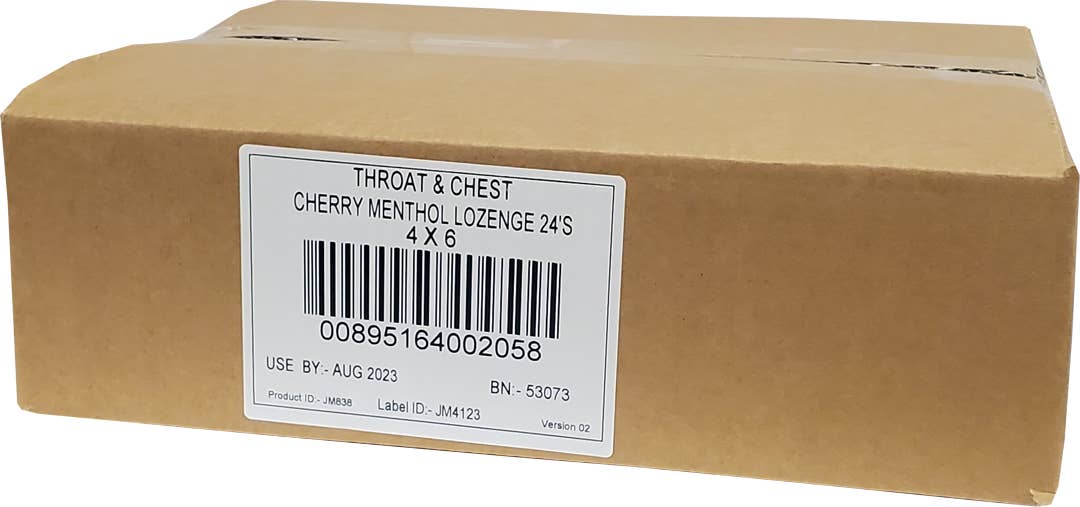 Jakemans Throat & Chest Cherry Lozenges Box - 24 Ct