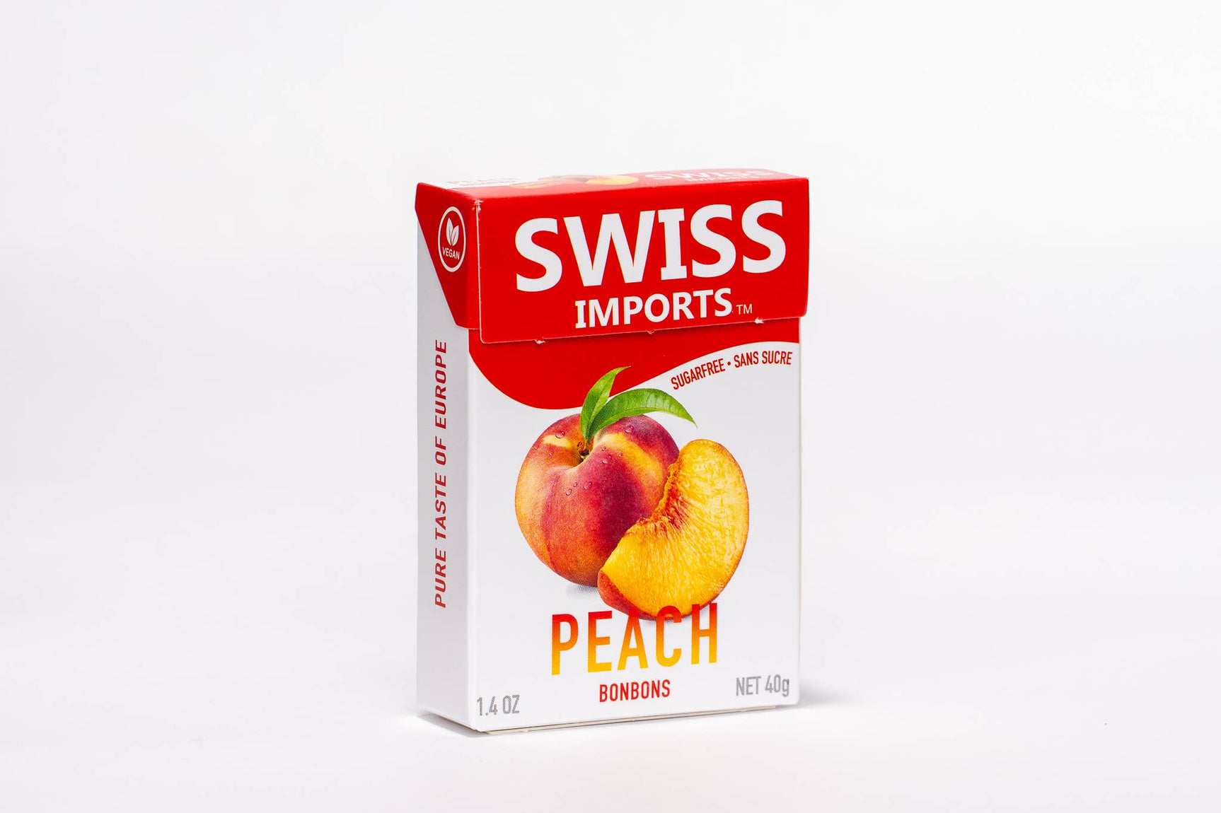 Swiss Imports Bonbons Sugar Free Peach Candy 40g