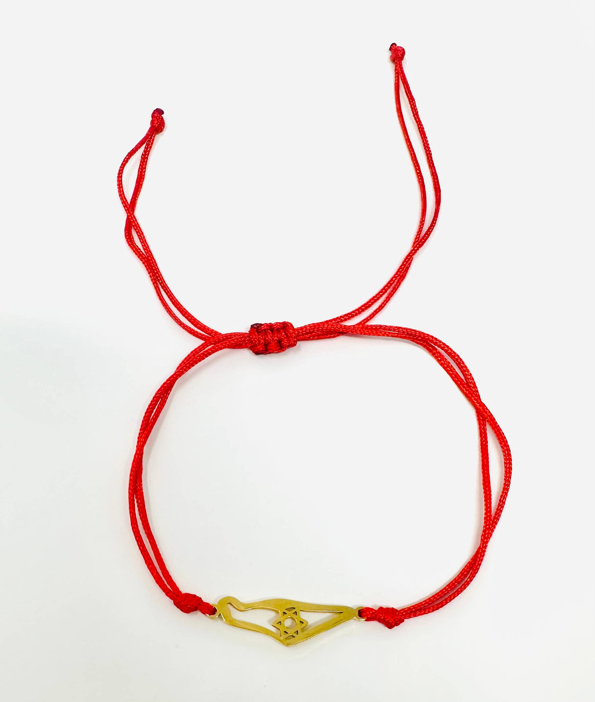 Gold Star Of David Jewish Star Judaica Rope Bracelet