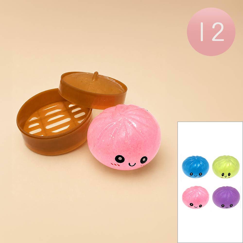 12PCS - Steamed Bao Bun Dumpling Squeeze Squishy Stress Relief Toy