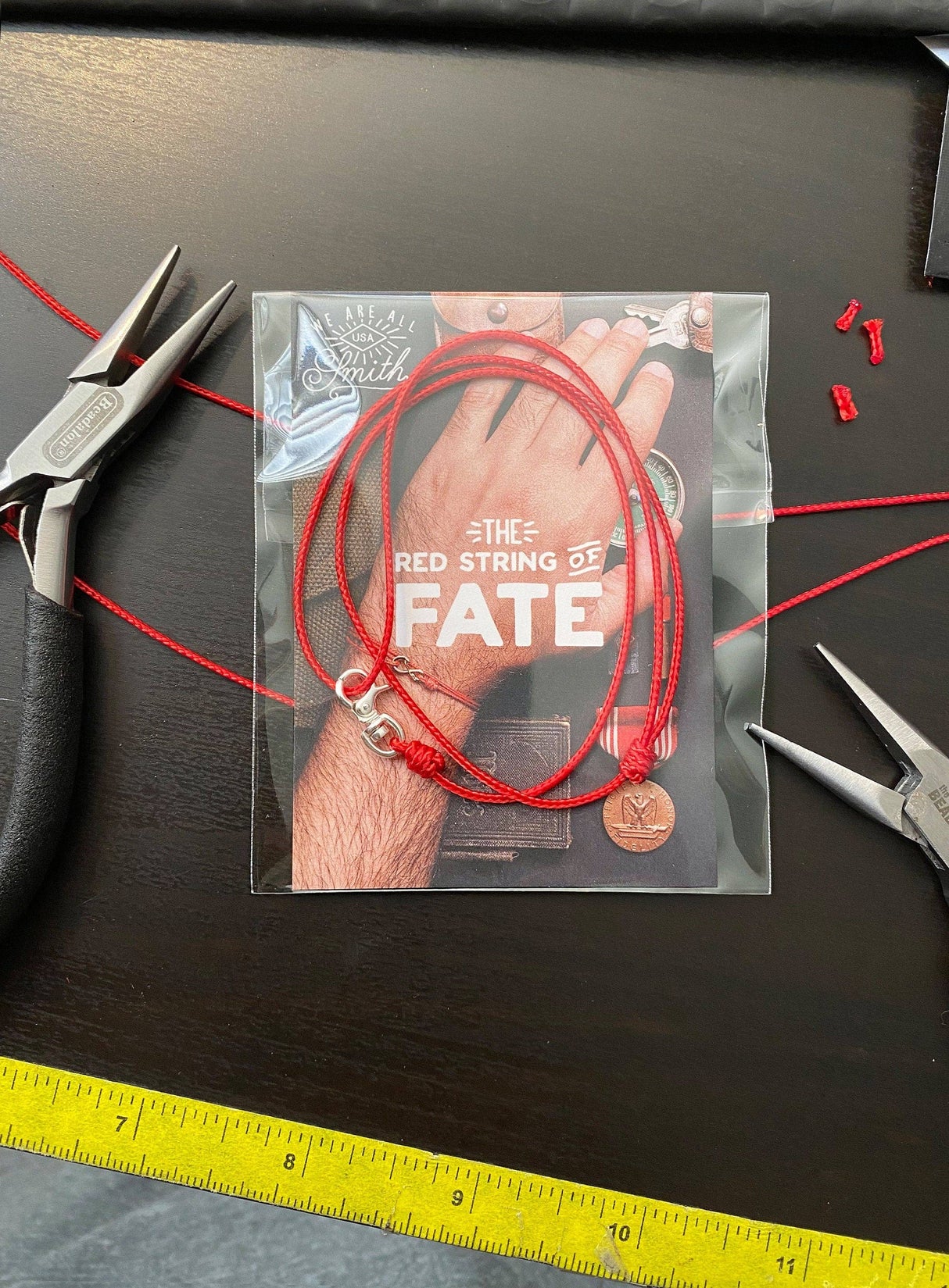 Red cord bracelet for Men - Red string bracelet