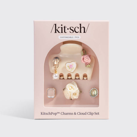 KitschPop™️ Cloud Clip 7pc Set Vintage - Pearlized Cream - Image 14