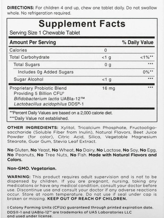 American Health, Probiotic Kid Chewables, Natural Strawberry Vanilla, 5 Billion Live Cultures, 30 Chewable Tablets