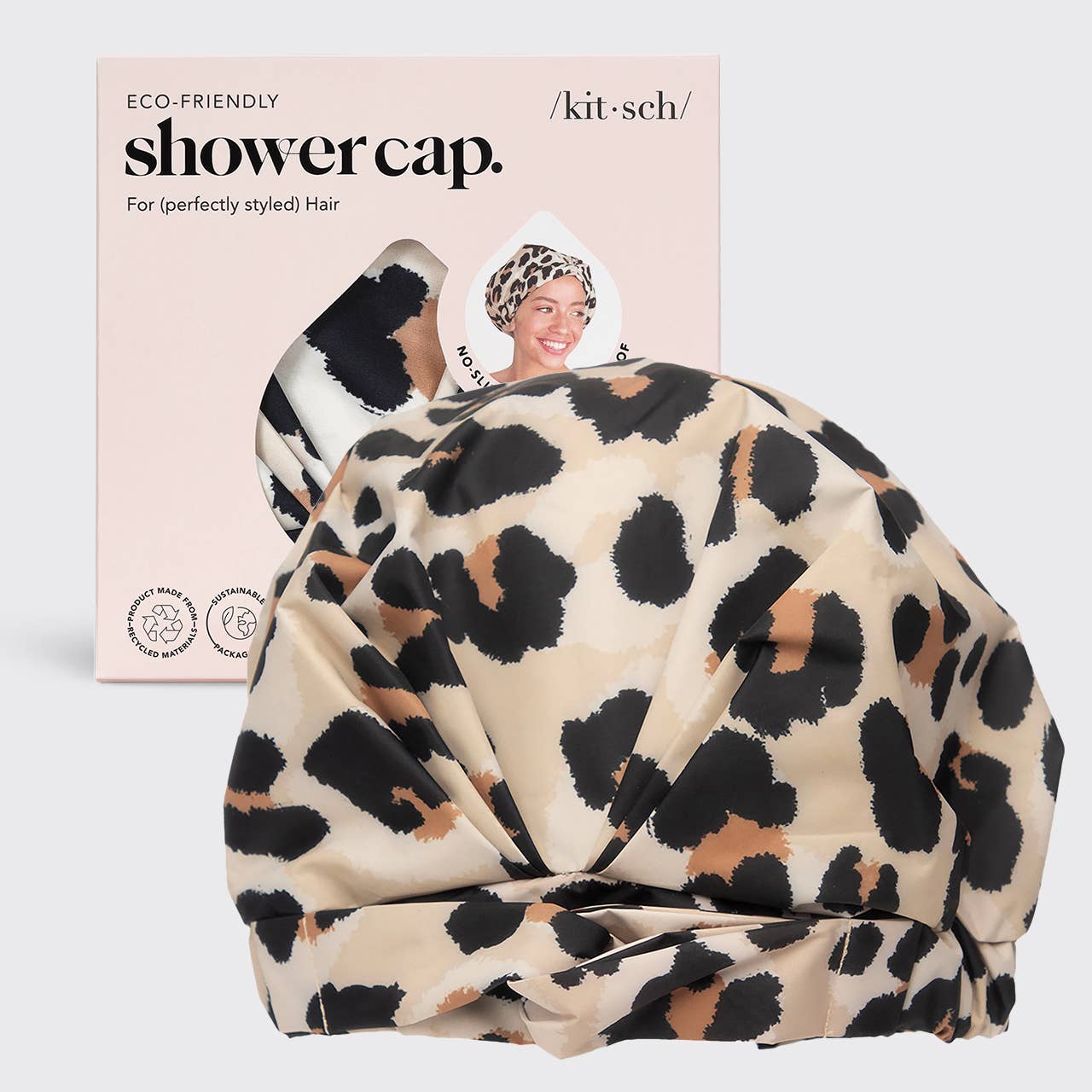 KITSCH Luxury Shower Cap - Leopard - Image 2