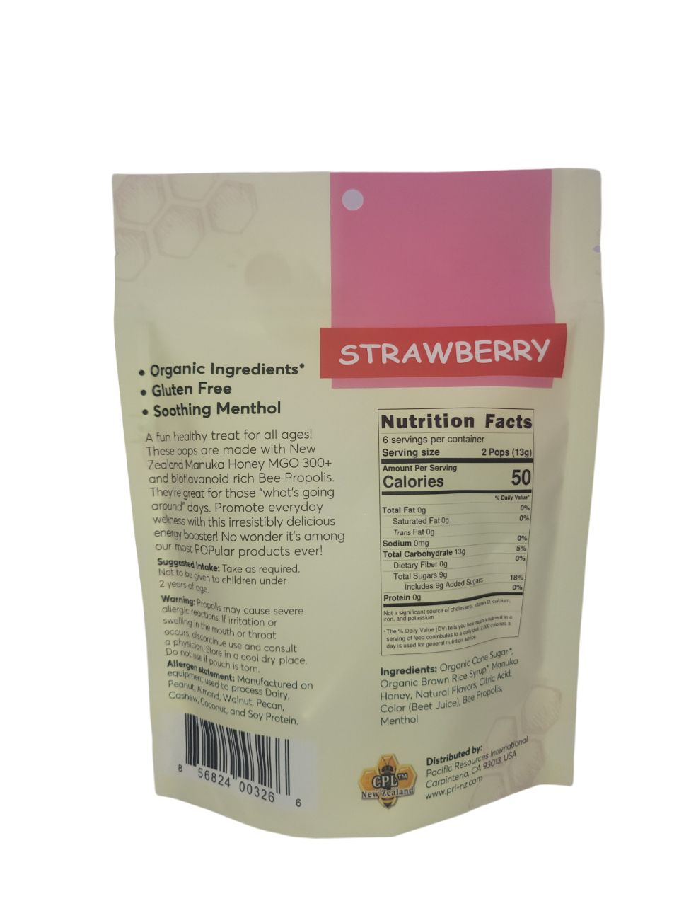 Manuka Health Manuka Honey & Propolis Strawberry Lollipops - Image 2