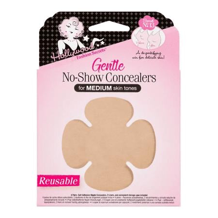 Hollywood Fashion Gentle No-Show Concealers Medium Shade & Reusable