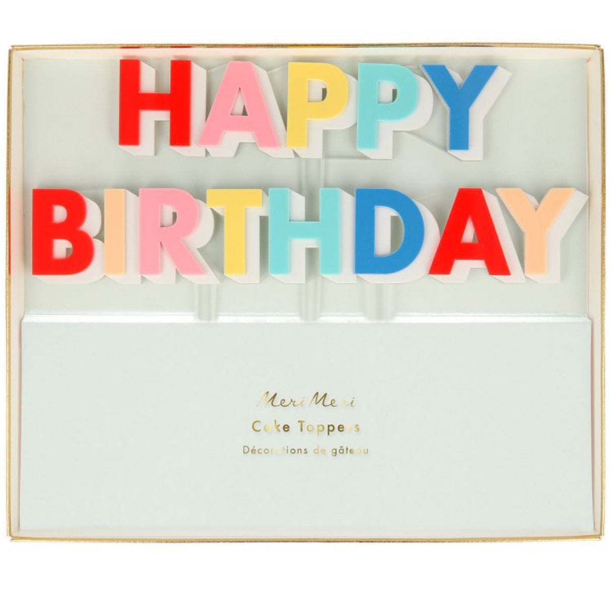 Happy birthday Meri Meri  cake toppers