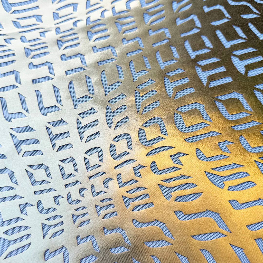 Apeloig Collection Challah Cover Hebrew Type: Silver Leatherette - Image 31