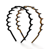 Zig Zag Headband 2pc - Black & Tort