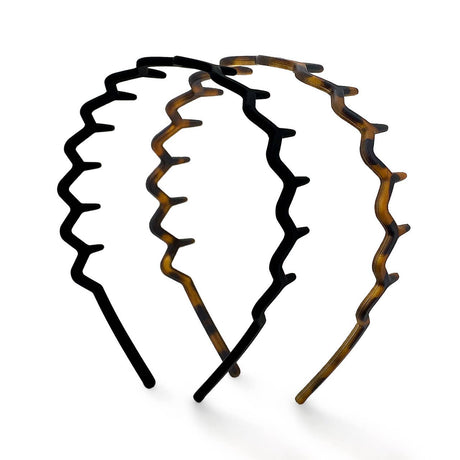 Zig Zag Headband 2pc - Black & Tort - Image 5