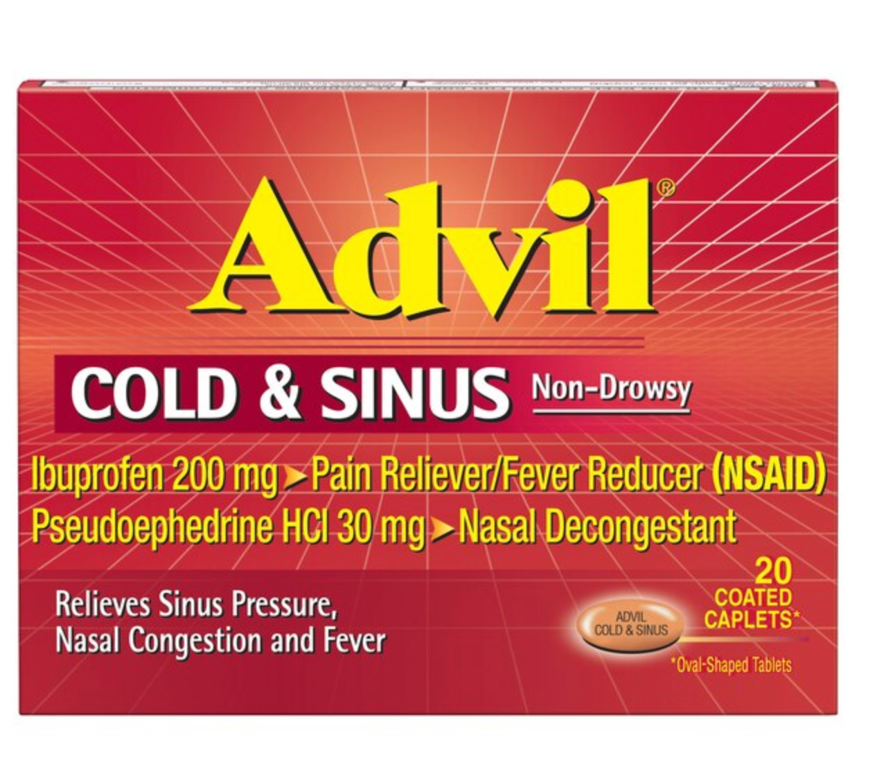 Cápsulas Advil Resfriado y Sinusitis sin Somnolencia