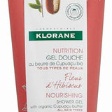 Klorane Hibiscus Flower Shower Gel with Organic Cupuacu Butter, Soap-Free
