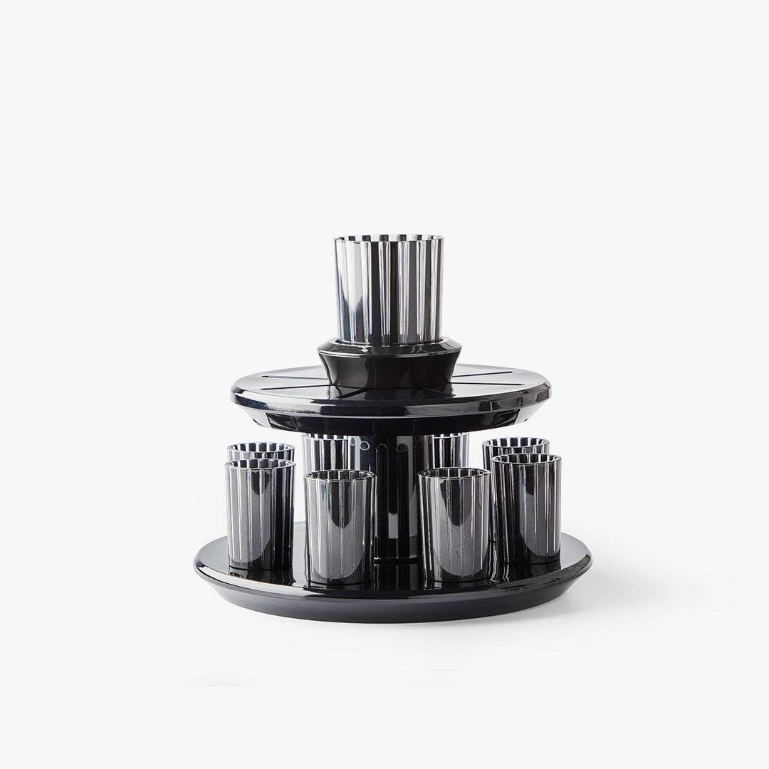 Kiddush Wine Fountain Set: Smoke_White