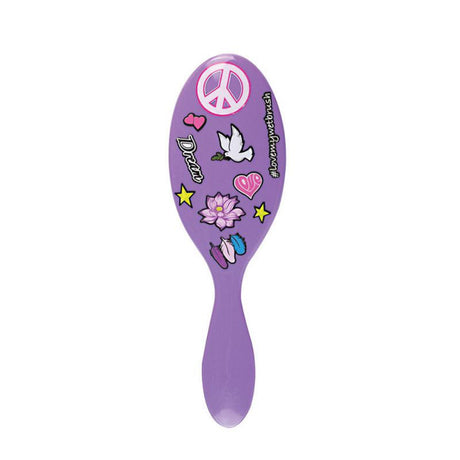 Wet Brush Original Detangler Hair Brush with Sticker Decals Peace