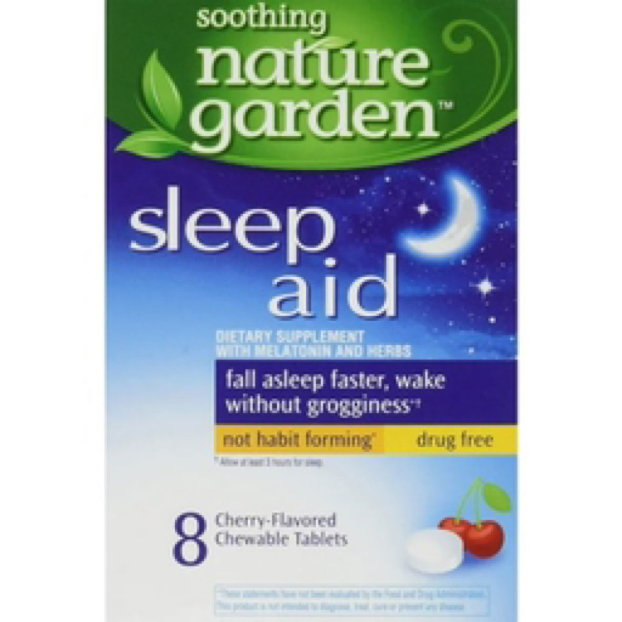 Soothing Nature Garden Sleep Aid Chewable Tablets Cherry