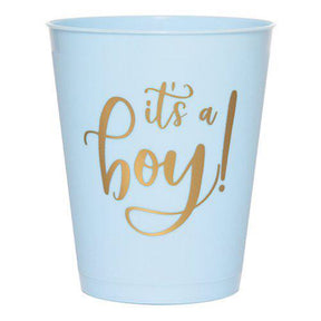 Slant Cocktail Party Cup- "Its a Boy"