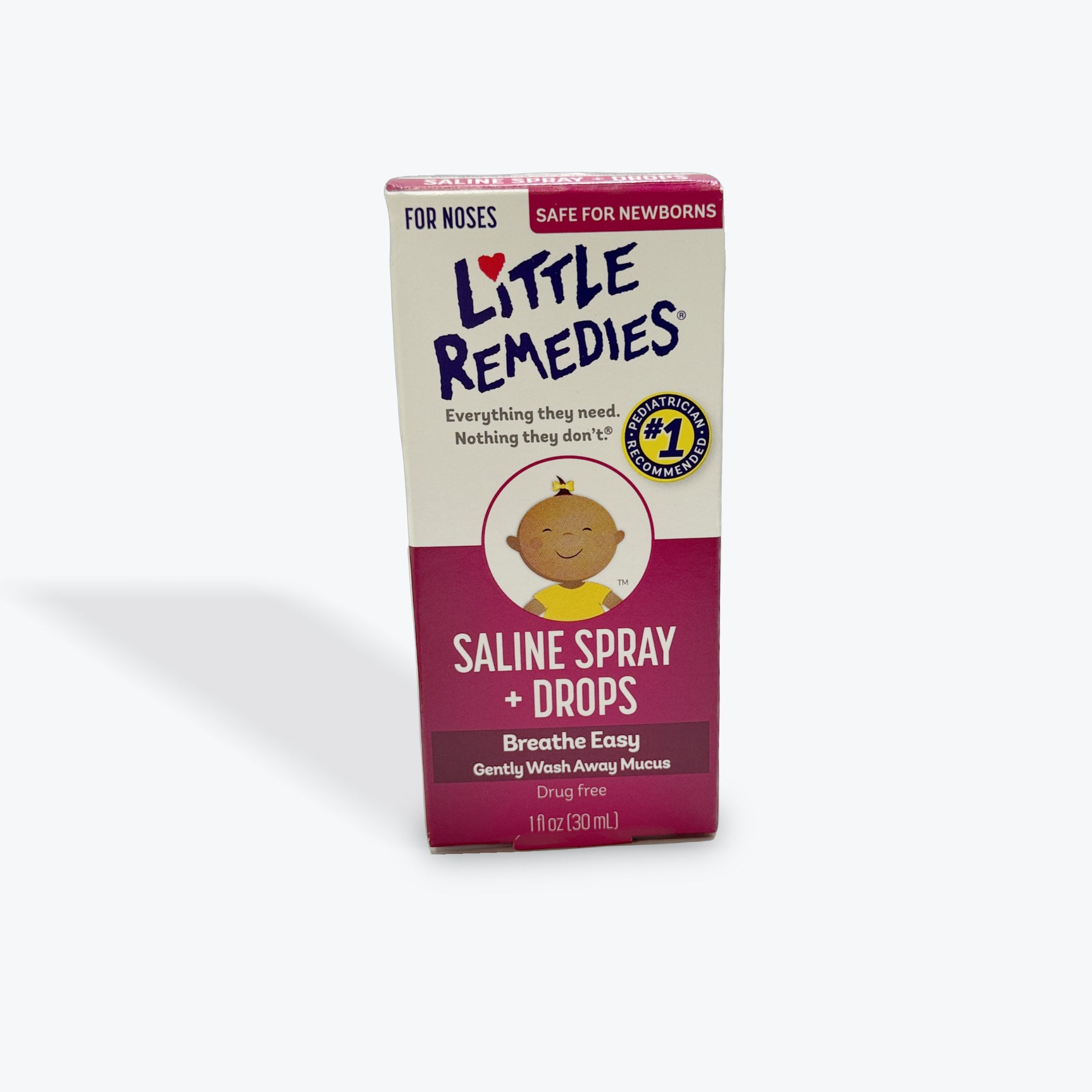 Little Remedies Saline Spray and Drops, Safe for Newborns, 0.5 Ounces
