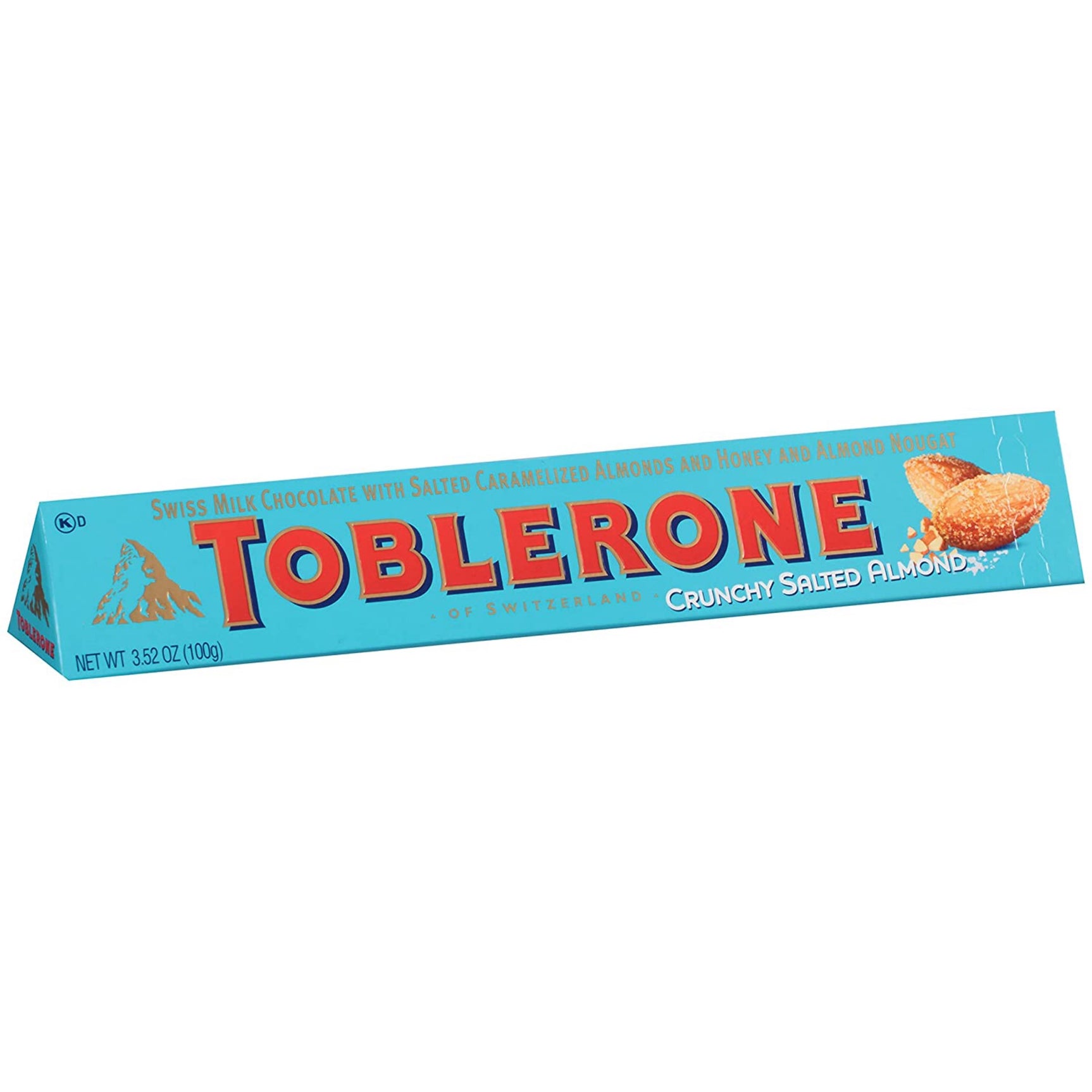 Toblerone Swiss Milk Chocolate with Salted Caramelized Almonds and Honey And Almond Nougat - Image 2