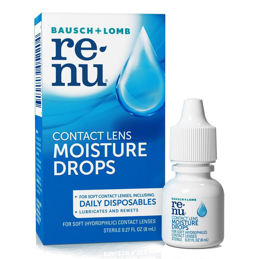 Bausch & Lomb-Lubricating and Rewetting Drops for Contact Lenses by Renu, 8 ml