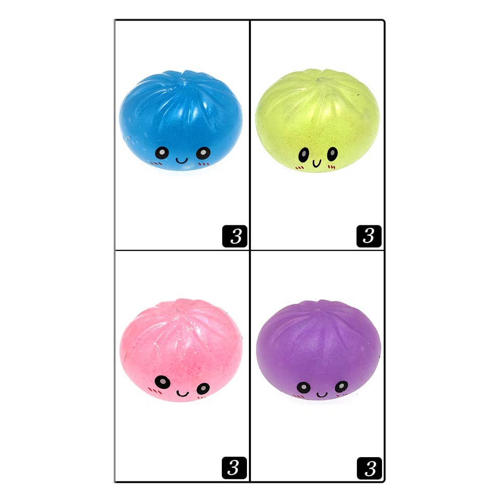 12PCS - Steamed Bao Bun Dumpling Squeeze Squishy Stress Relief Toy