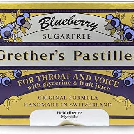 Grether s Pastilles Sugarfree Blueberry Natural Remedy for Dry Mouth Relief