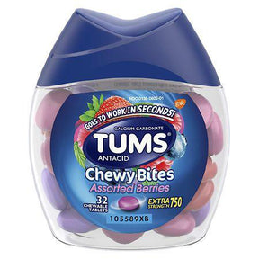 Tums Chewy Bites Heartburn Relief Chewable Antacid Tablets