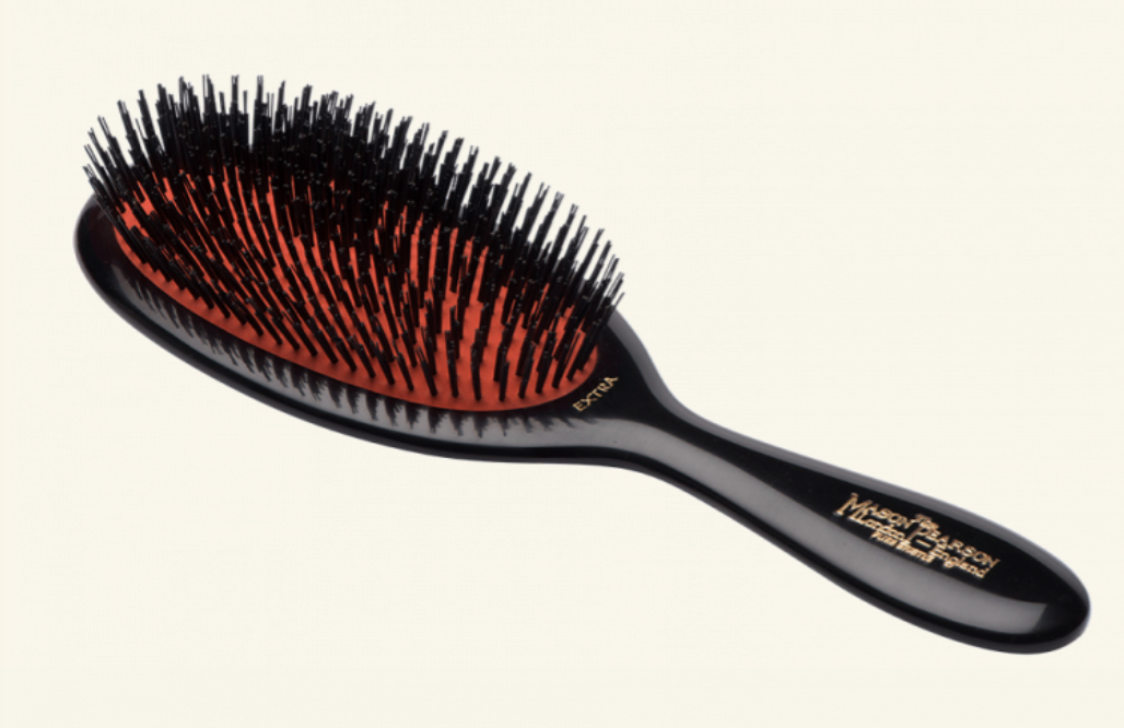 Mason Pearson London, England Dark Ruby Boar Bristle Hairbrush B2