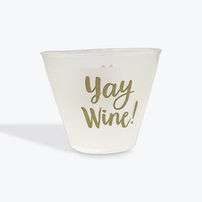 Slant Collection: Yay Wine reusable cups set of 8