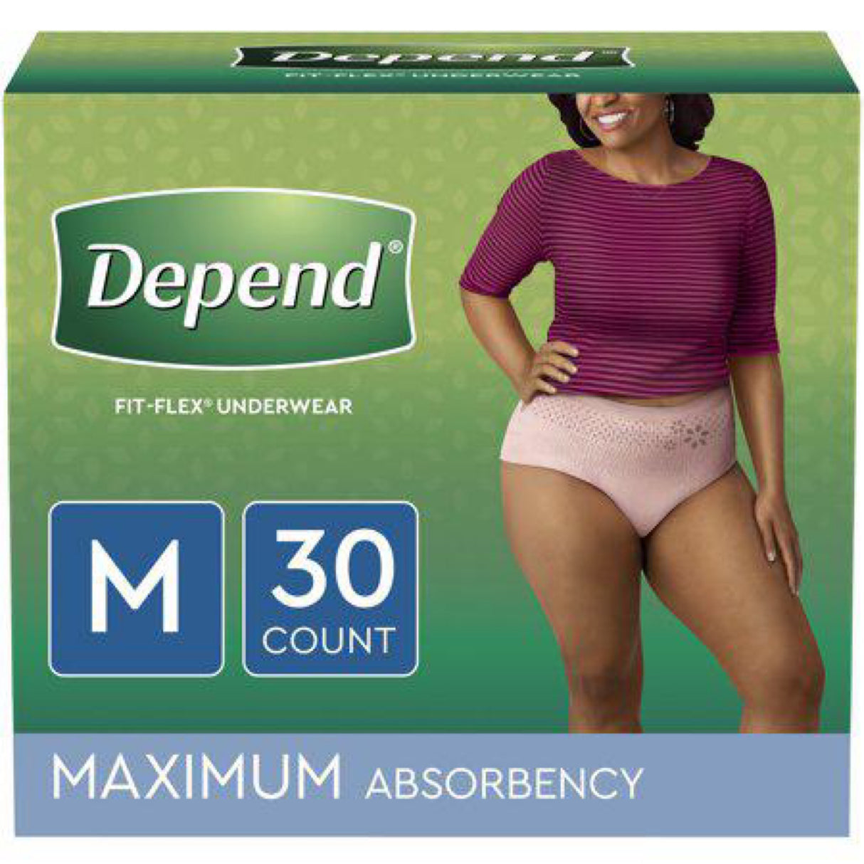Depend Fresh Protection Incontinence Underwear for Women Blush 30ct