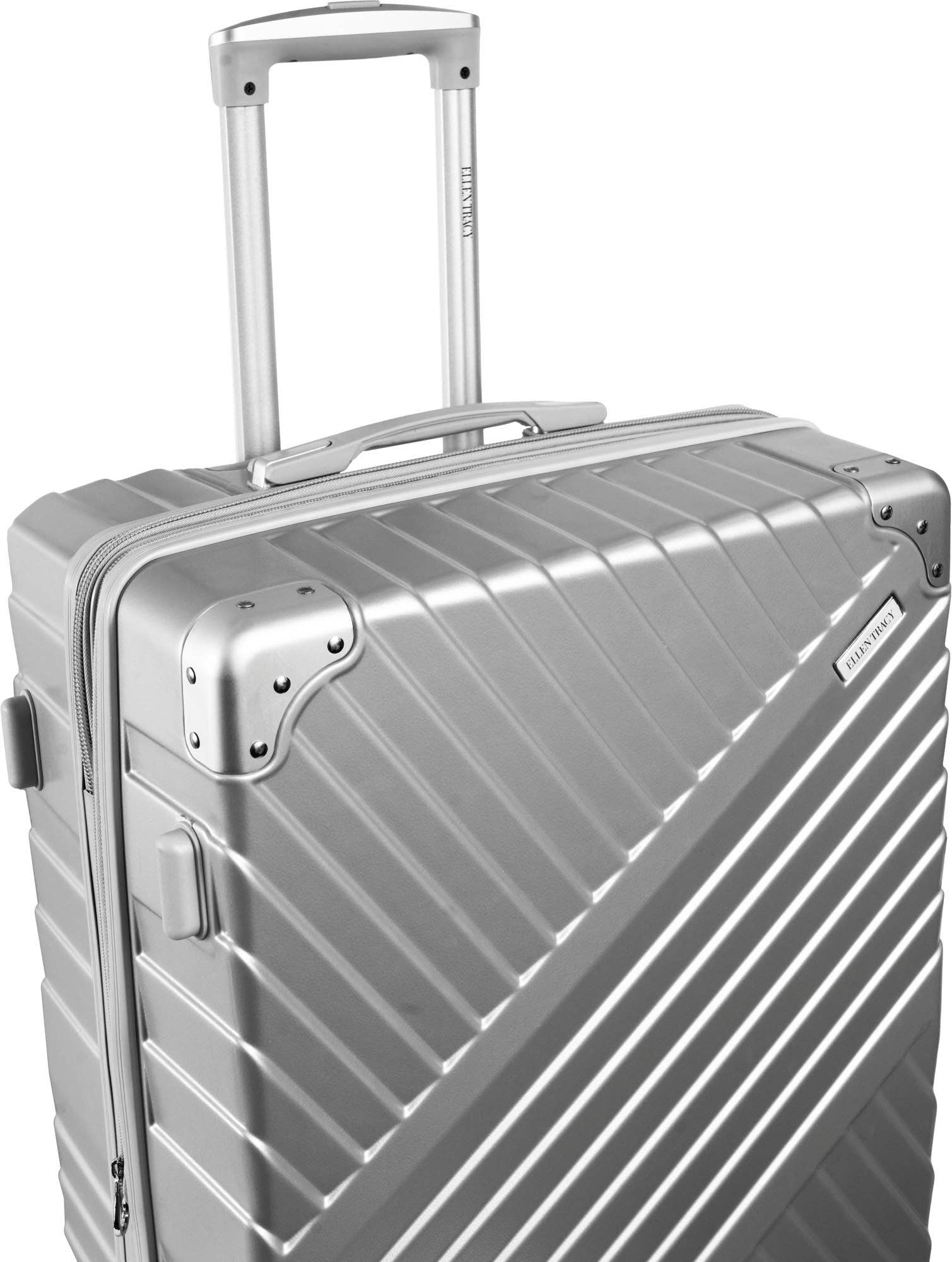The Legend Ellen Tracy 3 PC Hard Sided Luggage Set: 331-CHROME - Image 4
