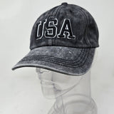 USA Embroidered Baseball Cap: Black,Denim