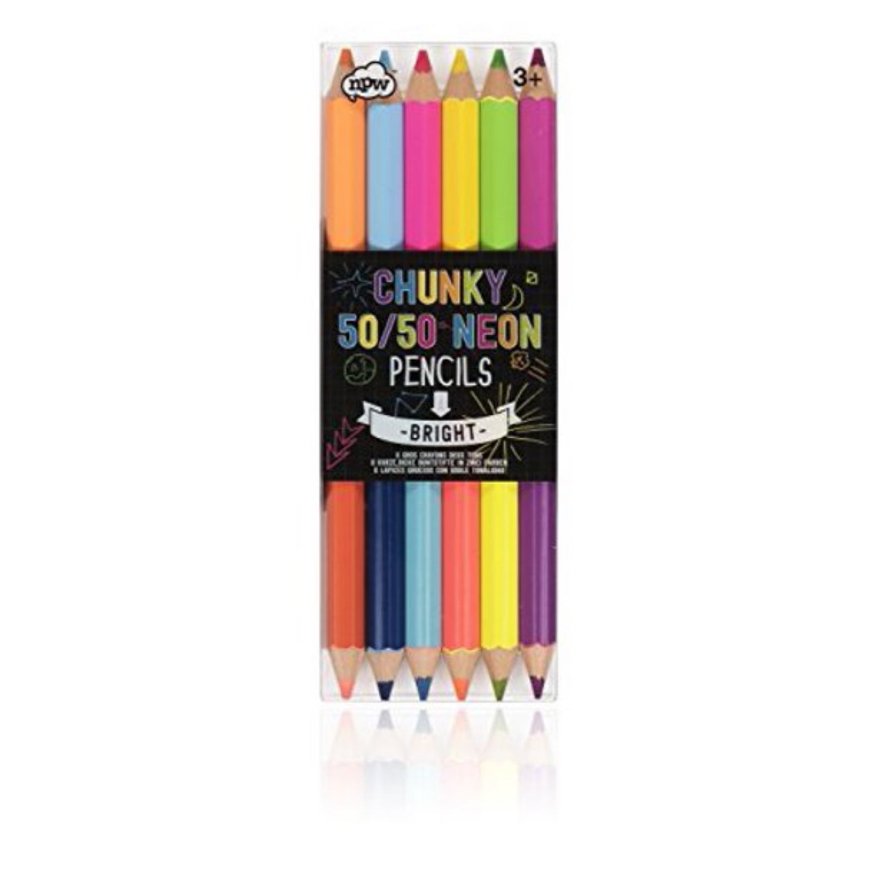 Chunky 50/50 Neon Pencils