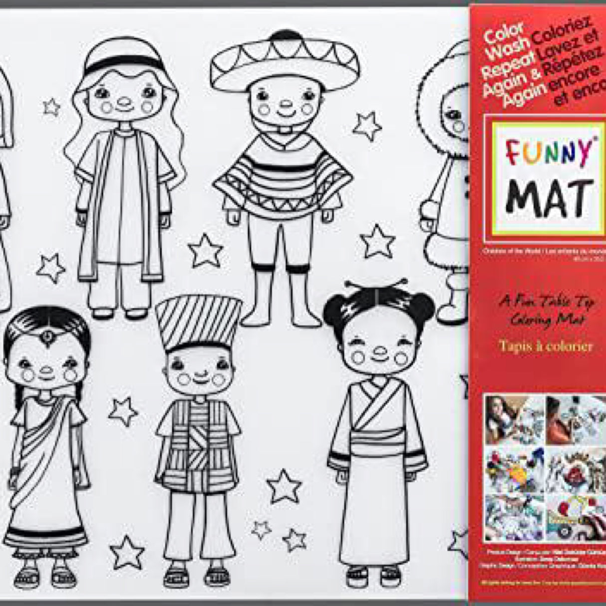 Funny Mat : Placemat / children Reusable & Washable