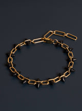 We Are All Smith 14k Gold Filled and Titanium Adjustable Spike Men's Bracelet