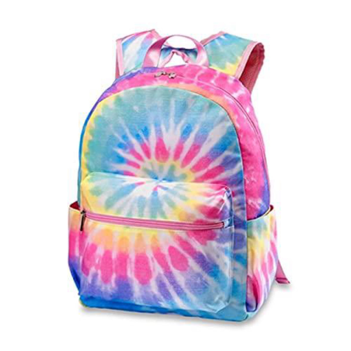 Top Trenz Pastel Tie Dye Canvas Backpack With Adjustable Straps