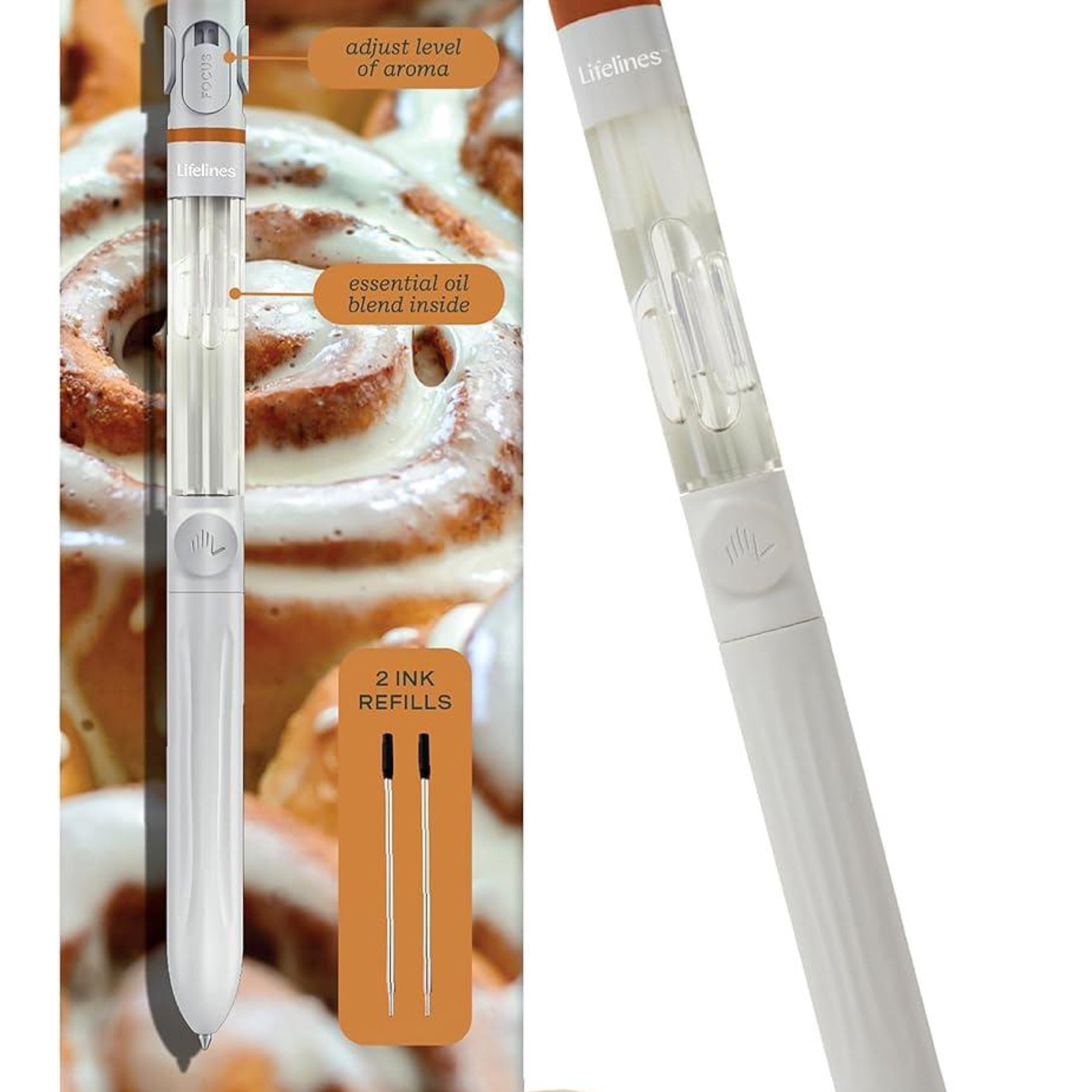 Lifelines Pen Diffuser with Essential Oils Cinnamon Roll