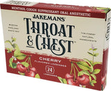 Jakemans Throat & Chest Cherry Lozenges Box - 24 Ct