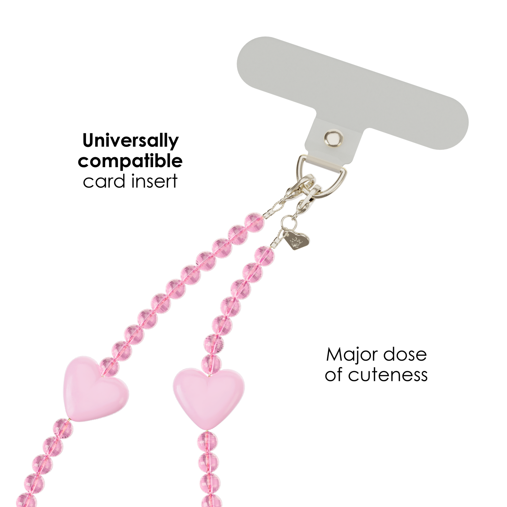 Pink Heart Phone Charm - Image 3