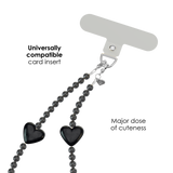 Black Heart Phone Charm