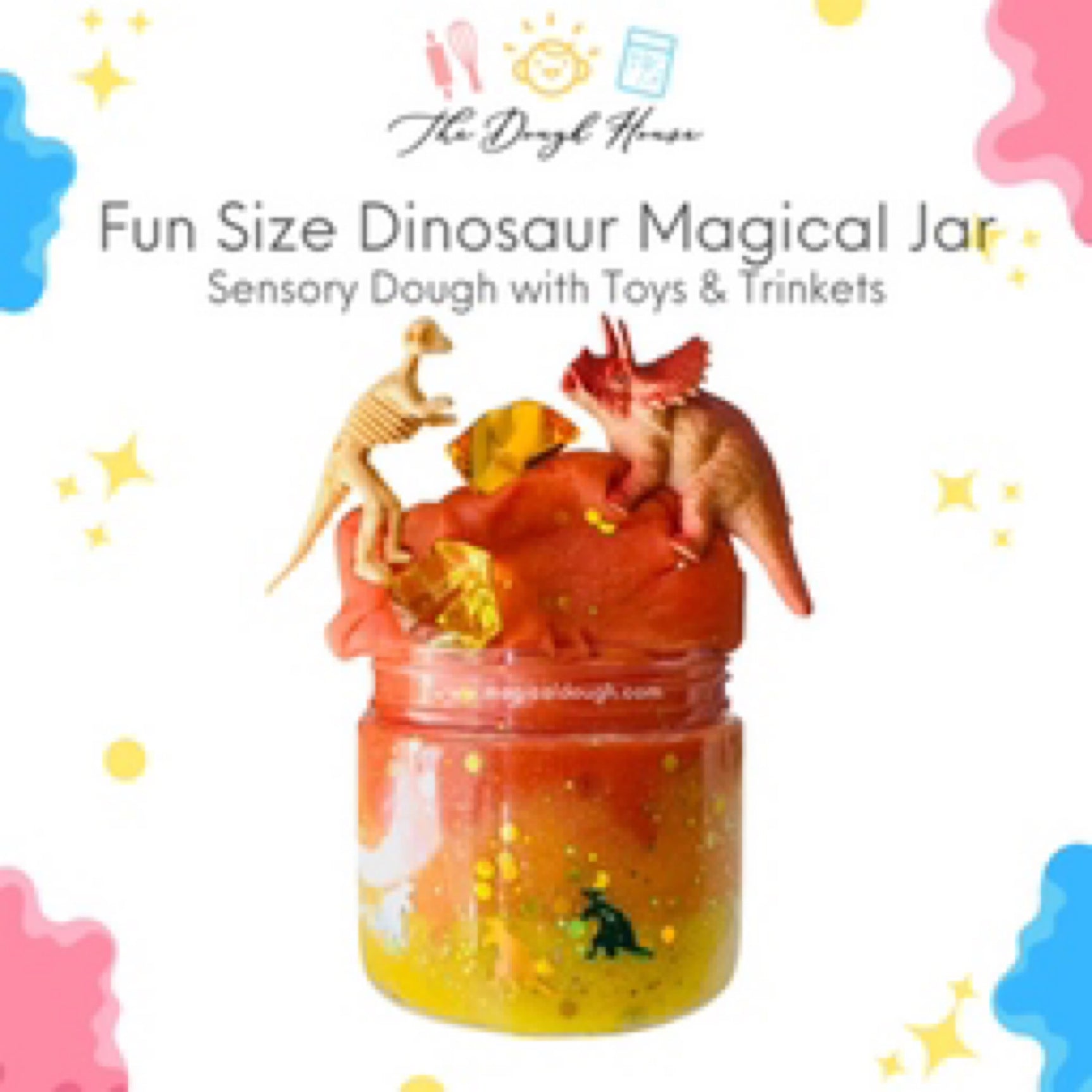 Sensory Dough Fun Size Magical Jar - Dinosaur