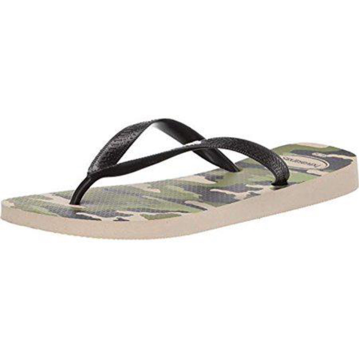 Havaianas Men Top Camu Flip Flop Sandal Beige Black 11 12 M US