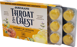 Jakemans Throat & Chest Honey Lemon Lozenges Box - 24 Ct