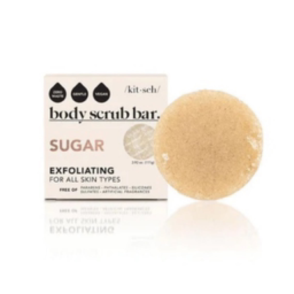 Kitsch Exfoliating Body Scrub Sugar Bar for All Skin Types
