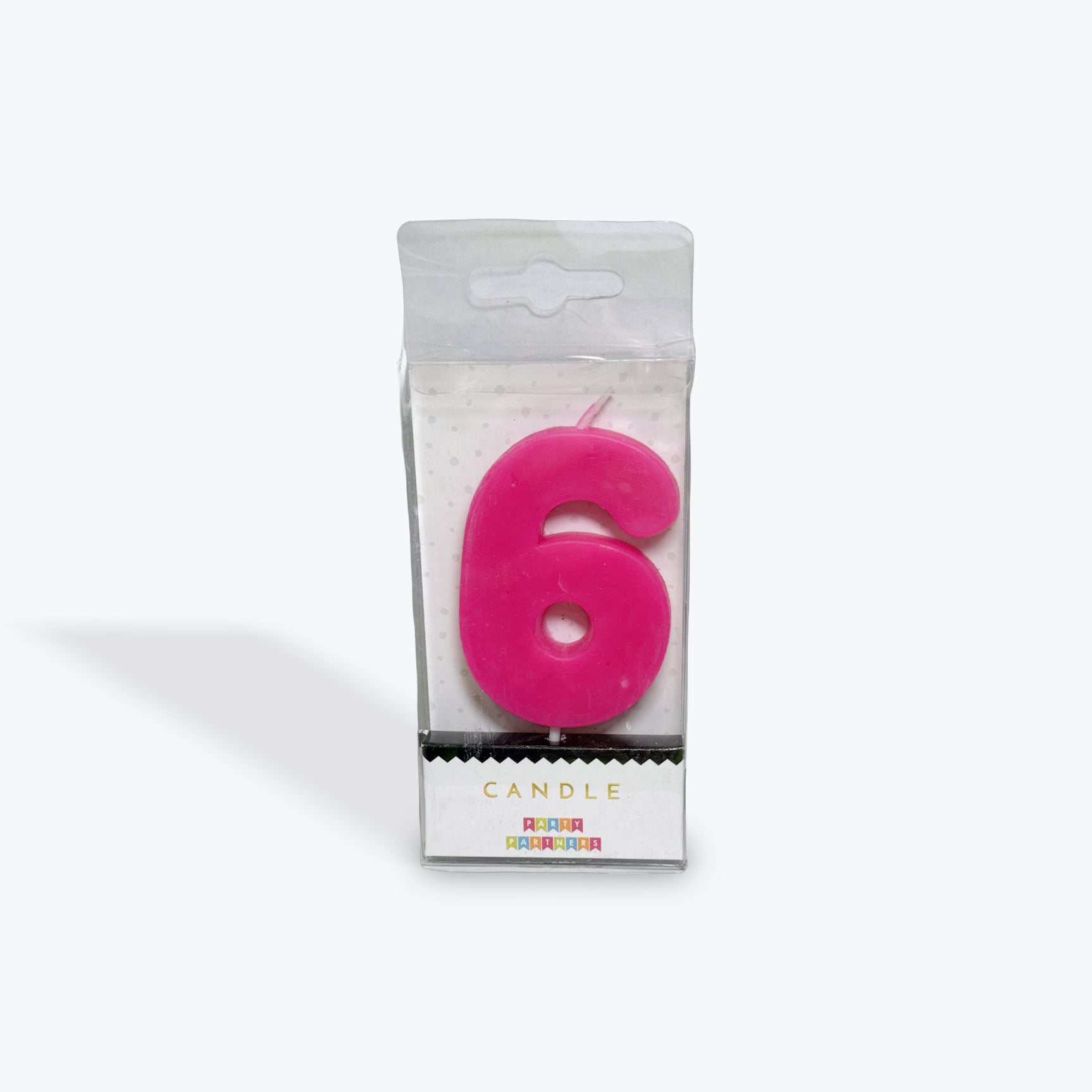Party Partners Neon Number 6 Candle