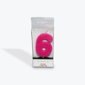 Party Partners Neon Number 6 Candle